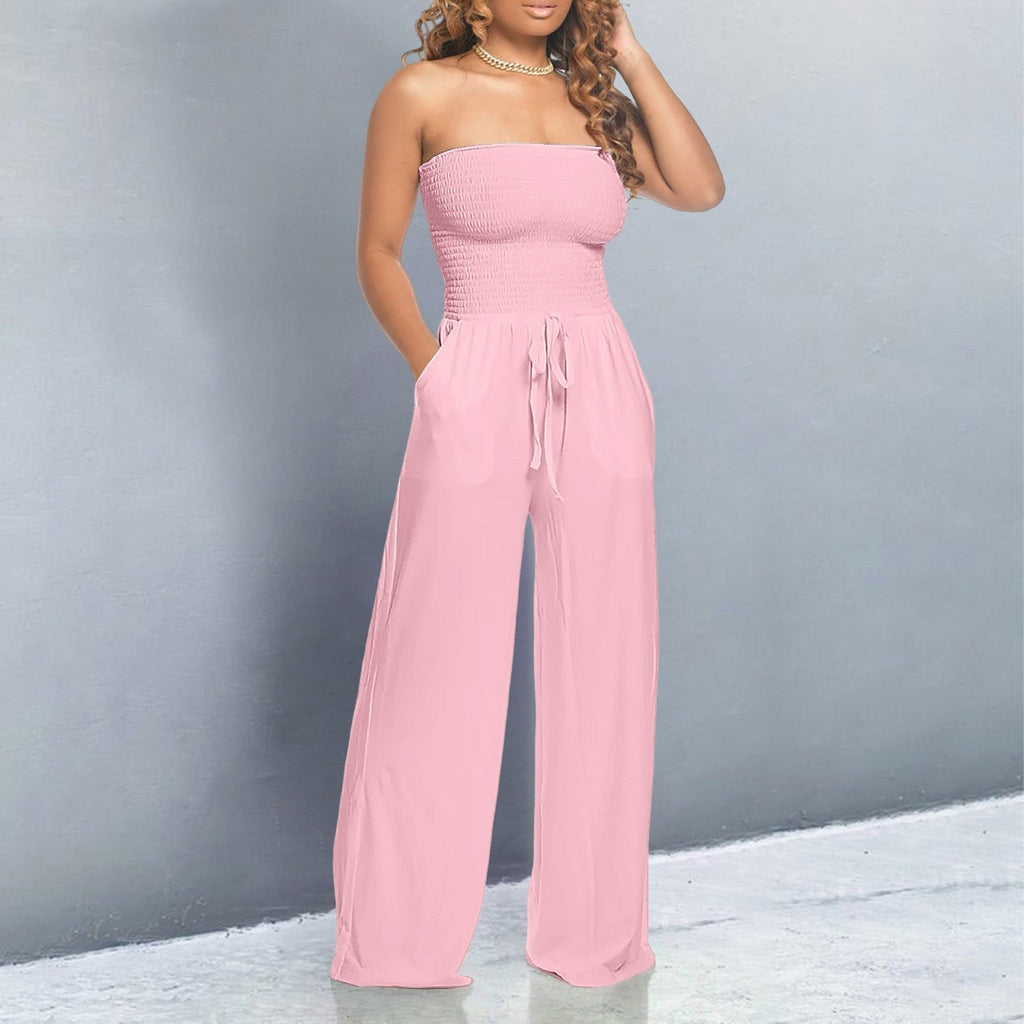 Bella Strapless Jumpsuit | Women's Wide-Leg One-Piece