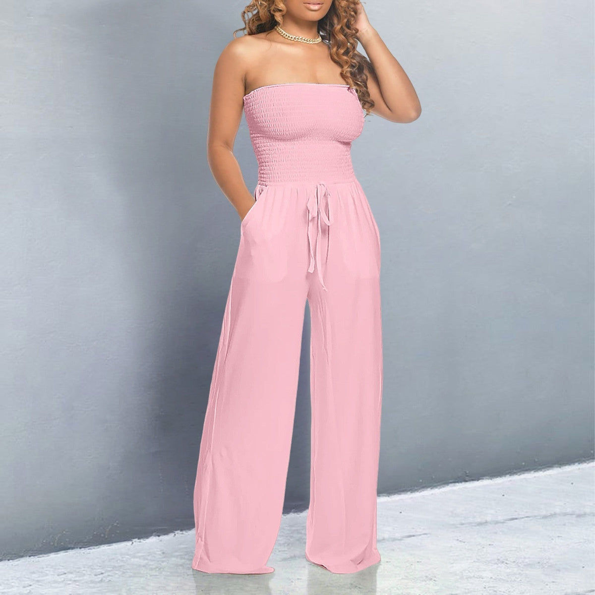 Bella Strapless Jumpsuit | Women's Wide-Leg One-Piece