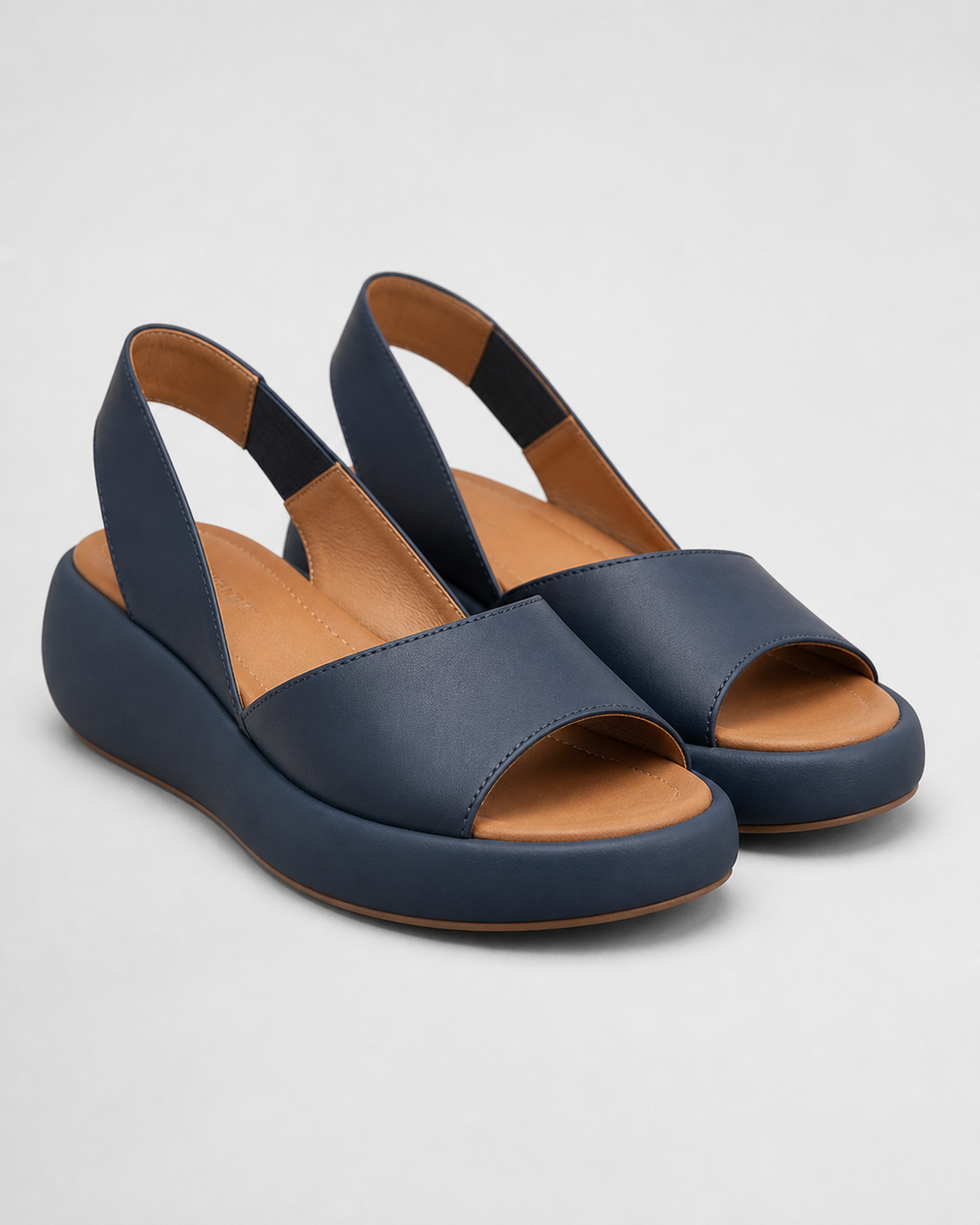 Bondi Peep-Toe Flatform Sandals | Women's Slingback Summer Sandals — Blue — hero