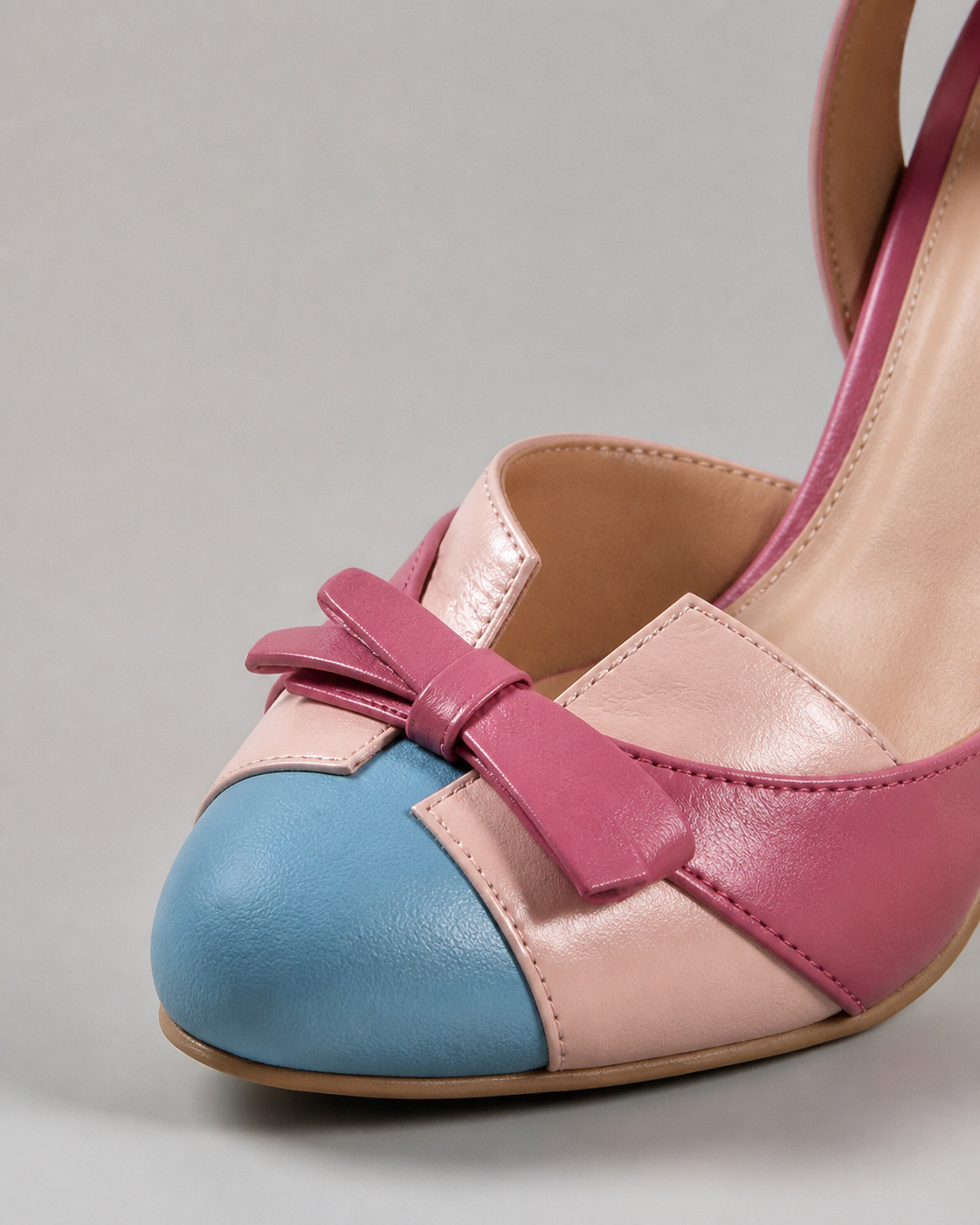 Donna Bow Heeled Sandals | Women's Stiletto Summer Sandals — Light Blue — macro