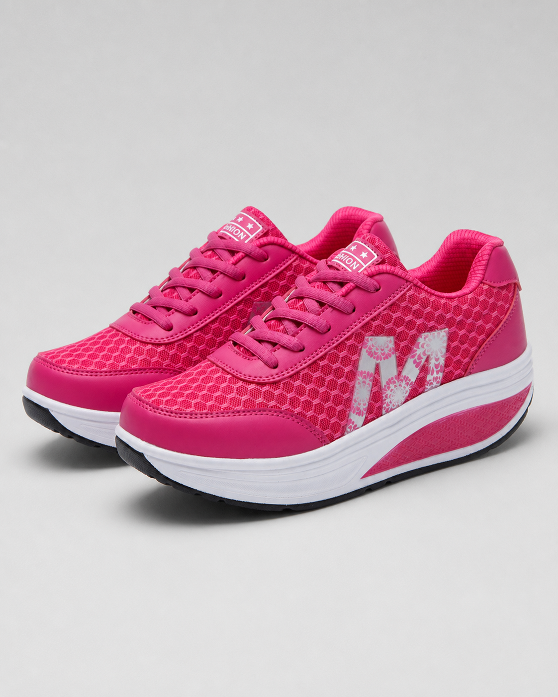 Skyler Platform Walking Sneakers | Women's Cushioned Trainers — Red — hero