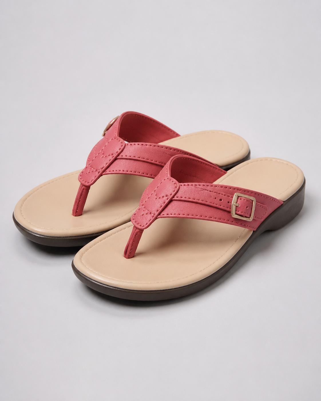 Lani Everyday Thong Sandals | Women's Flat Summer Sandals — Red — hero