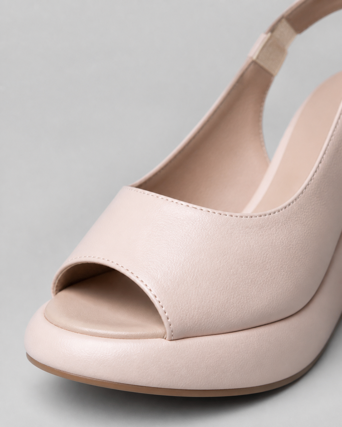 Darla Peep-Toe Slingback Sandals | Women's Flat Summer Sandals — Rose — macro