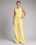 Maribel Co-Ord Set | Women's Two-Piece Trouser Co-Ord — Yellow — threequarter