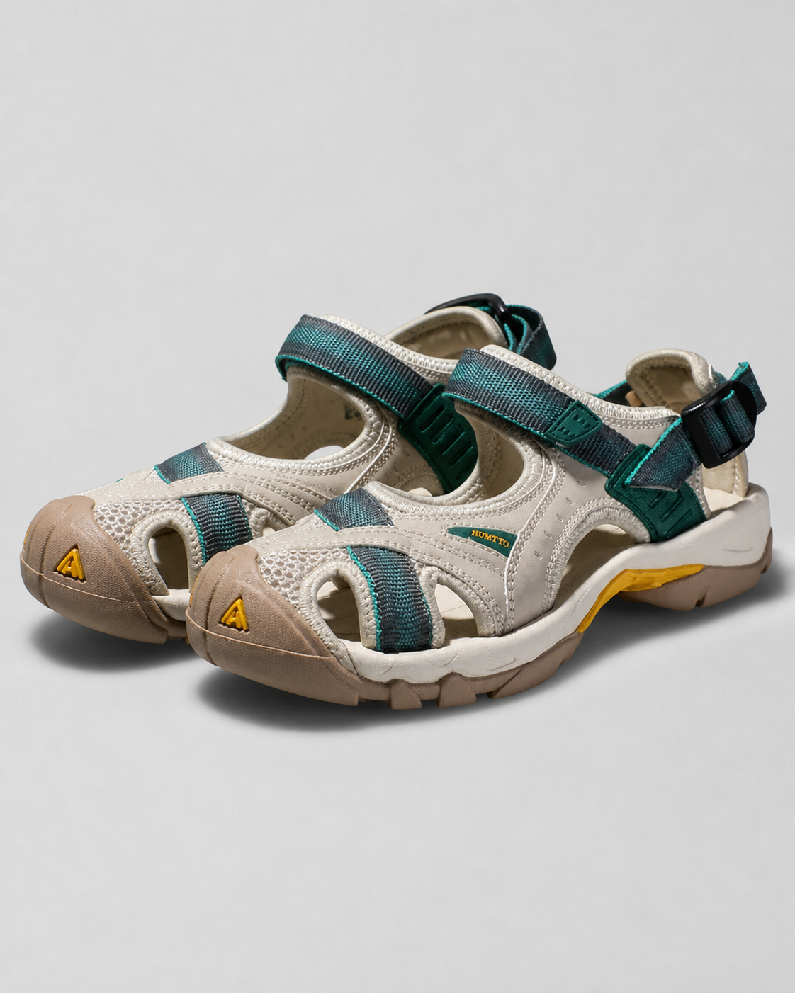 Humtto Closed-Toe Water Sandals | Women's Non-Slip Sport Sandals — Beige dark green — hero