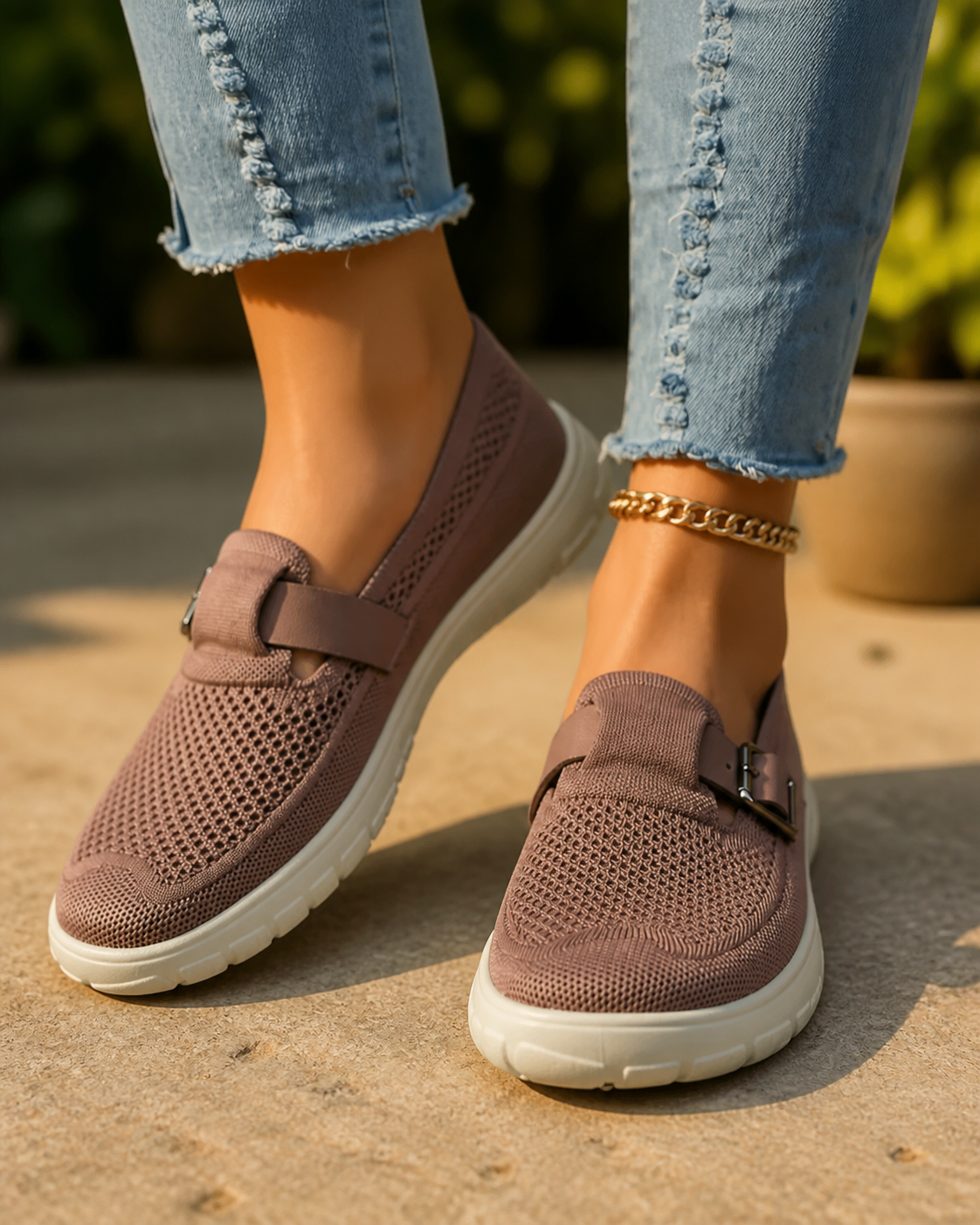 Celestria Mesh Walking Sandals | Women's Sport Comfort Sandals — Brown — onfoot