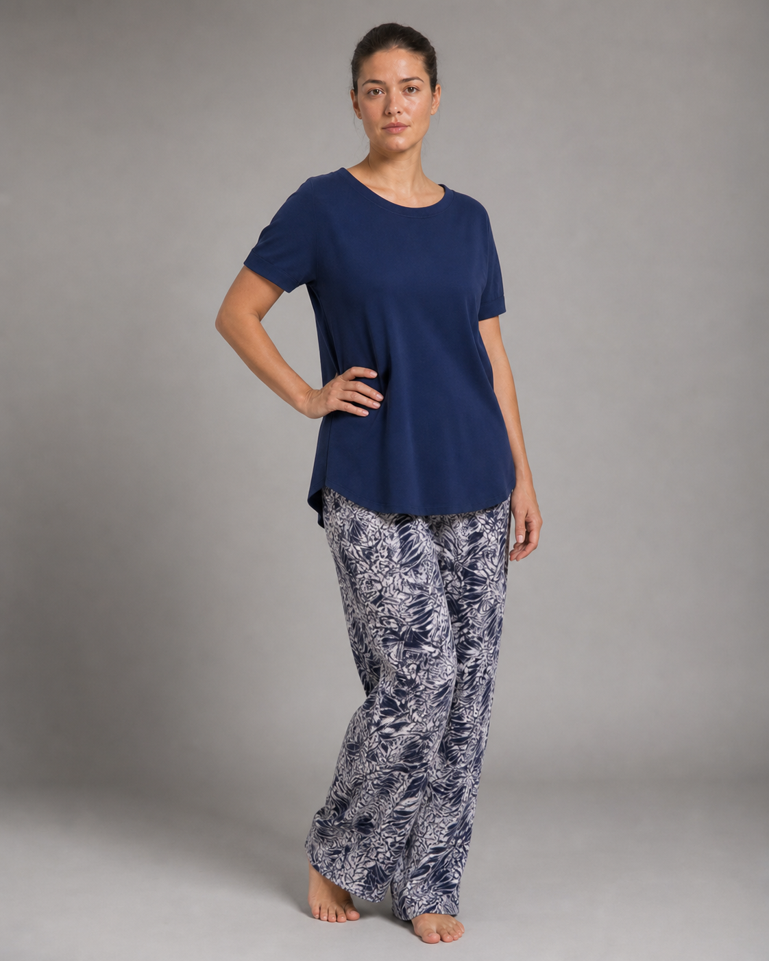 Afton Top & Trouser Set | Women's Relaxed Two-Piece — Purple — threequarter