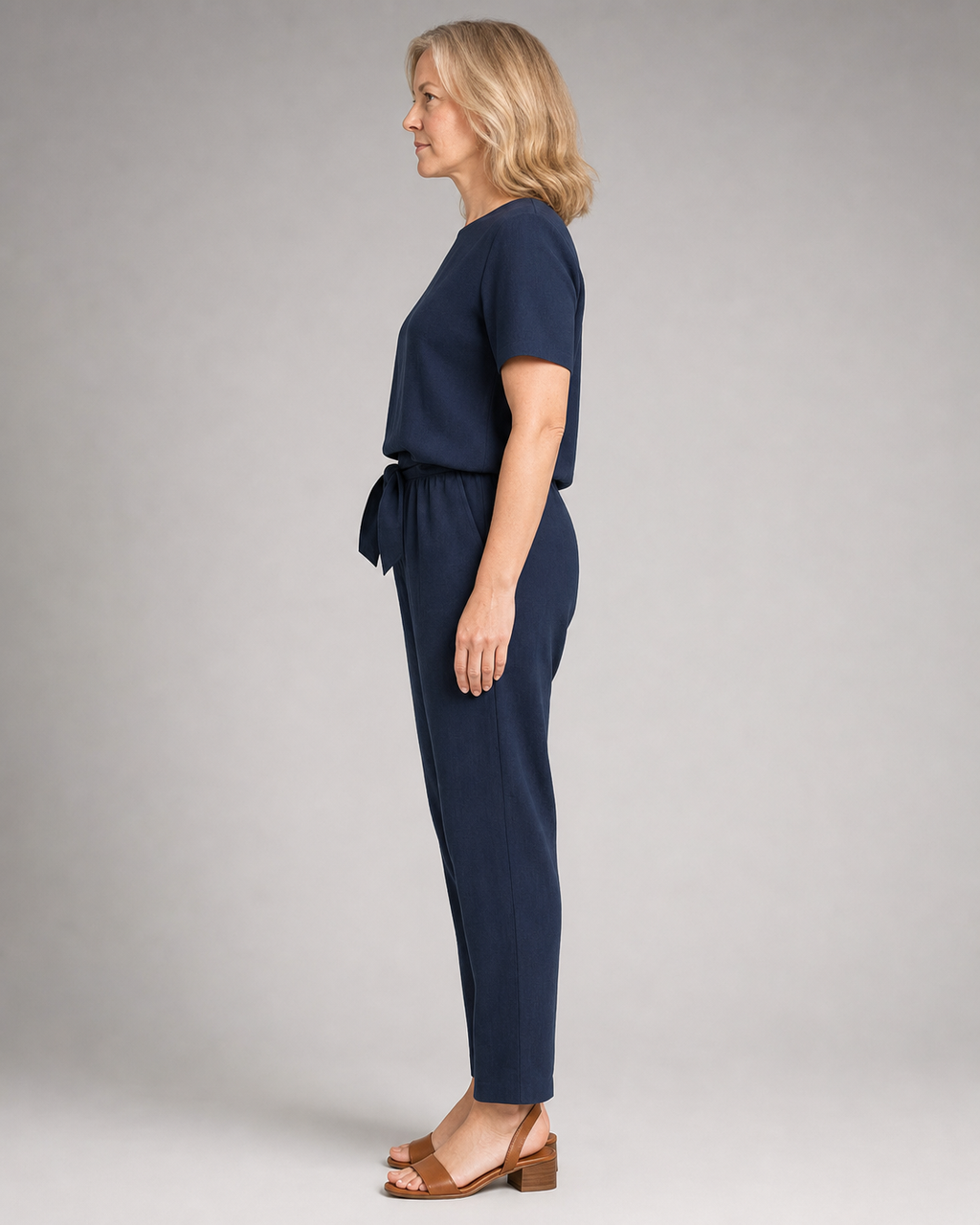 Marilyn Waistcoat & Trouser Set | Women's Two-Piece Co-Ord — Blue — side