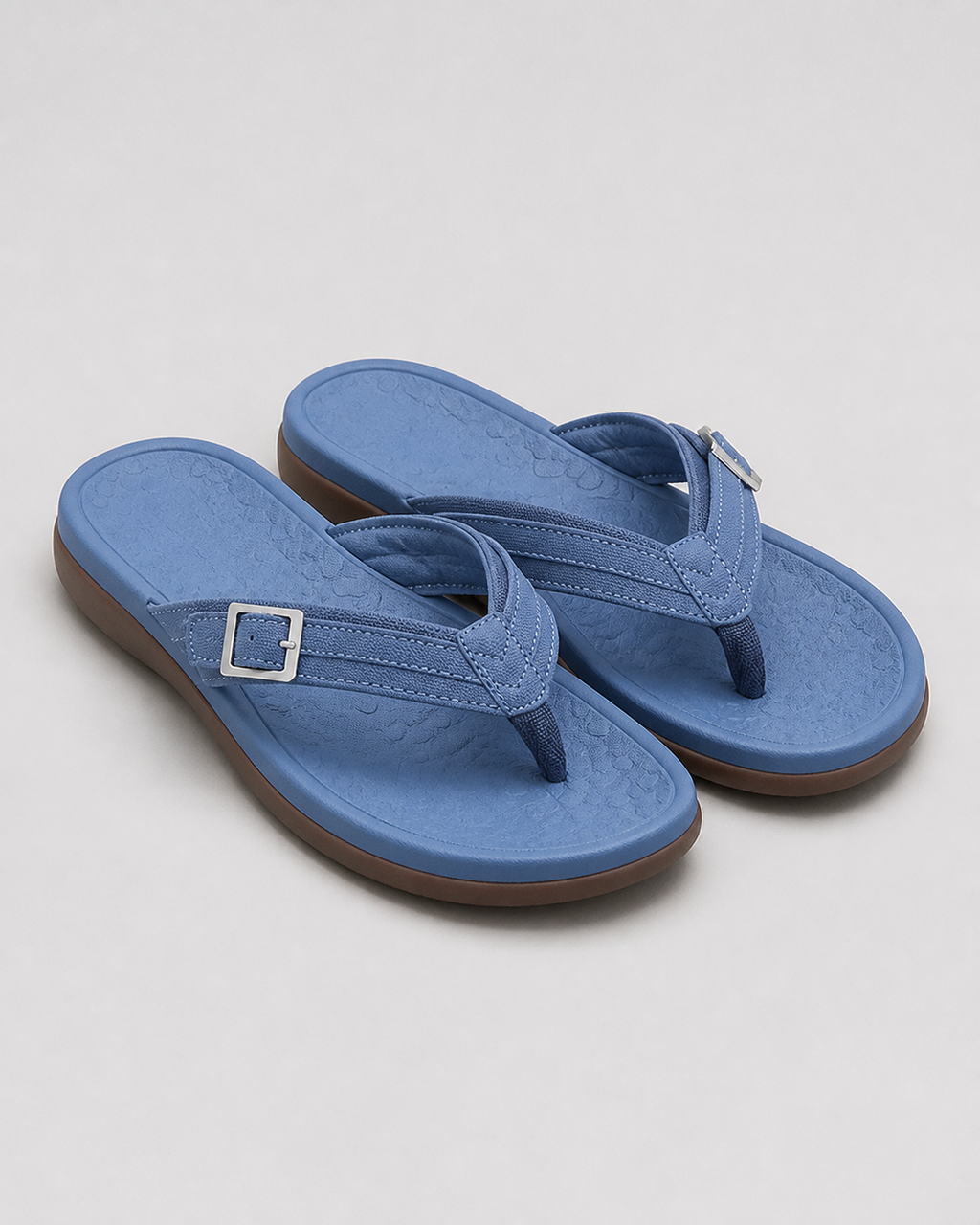 Daryl Cushioned Thong Sandals | Women's Comfort Summer Sandals — Dark Blue — hero