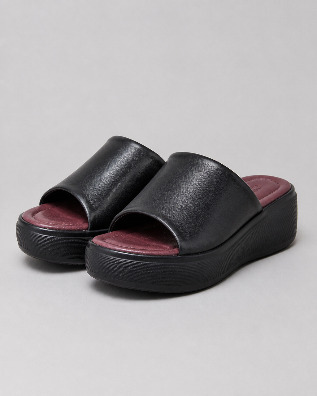 Noelia Peep-Toe Comfort Sandals | Women's Slip-On Summer Sandals — Black — hero