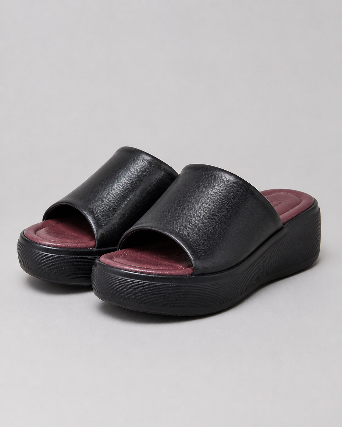 Noelia Peep-Toe Comfort Sandals | Women's Slip-On Summer Sandals — Black — hero