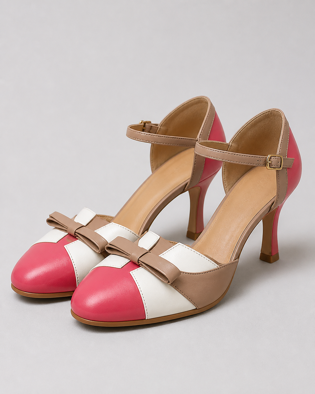 Donna Bow Heeled Sandals | Women's Stiletto Summer Sandals — Pink — hero