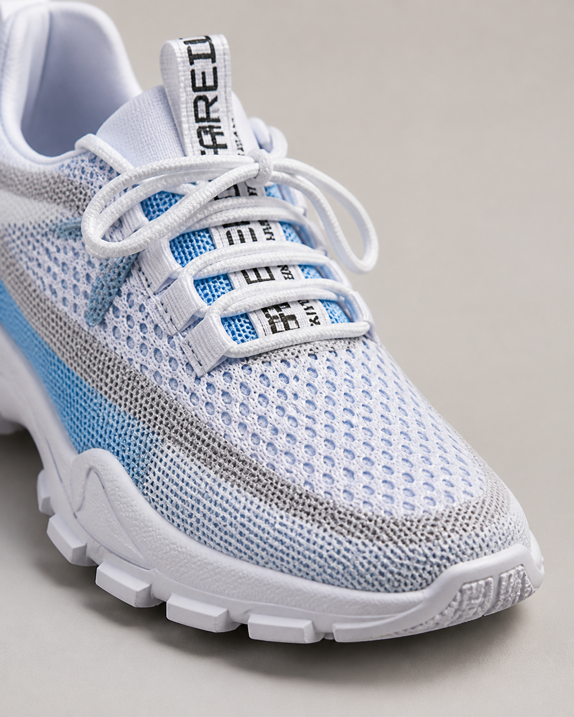 Ondine Breathable Mesh Sneakers | Women's Walking Trainers — Blue — macro