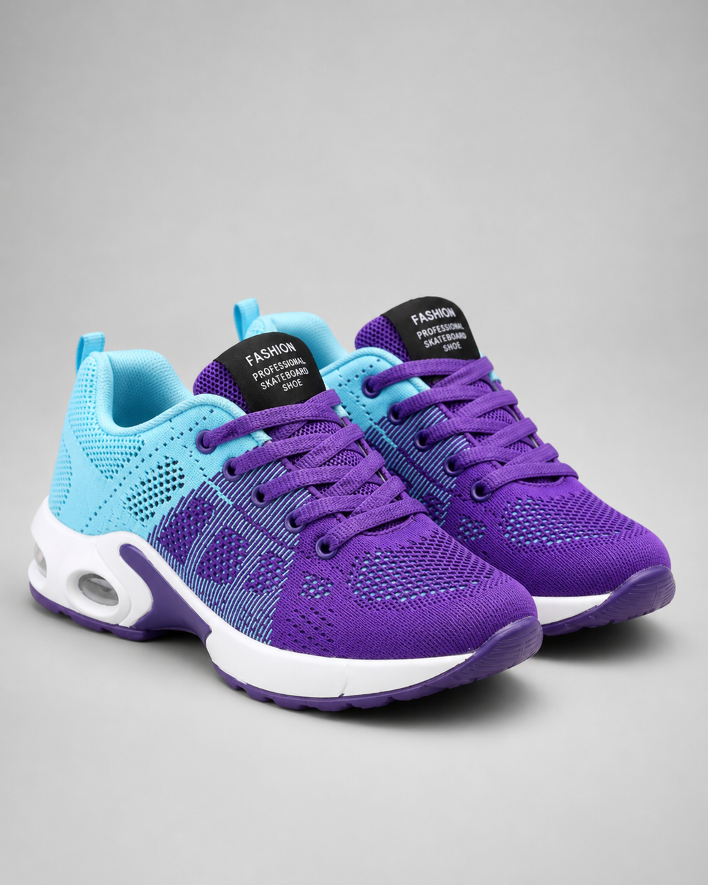 Acacia Air-Cushion Walking Sneakers | Women's Lightweight Trainers — Light Blue — hero