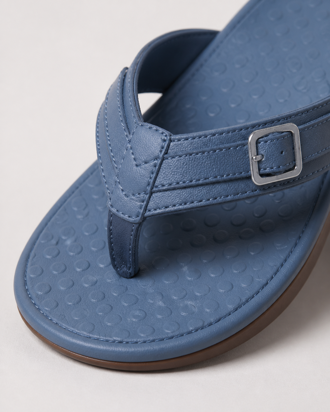 Lani Everyday Thong Sandals | Women's Flat Summer Sandals — Dark Blue — macro