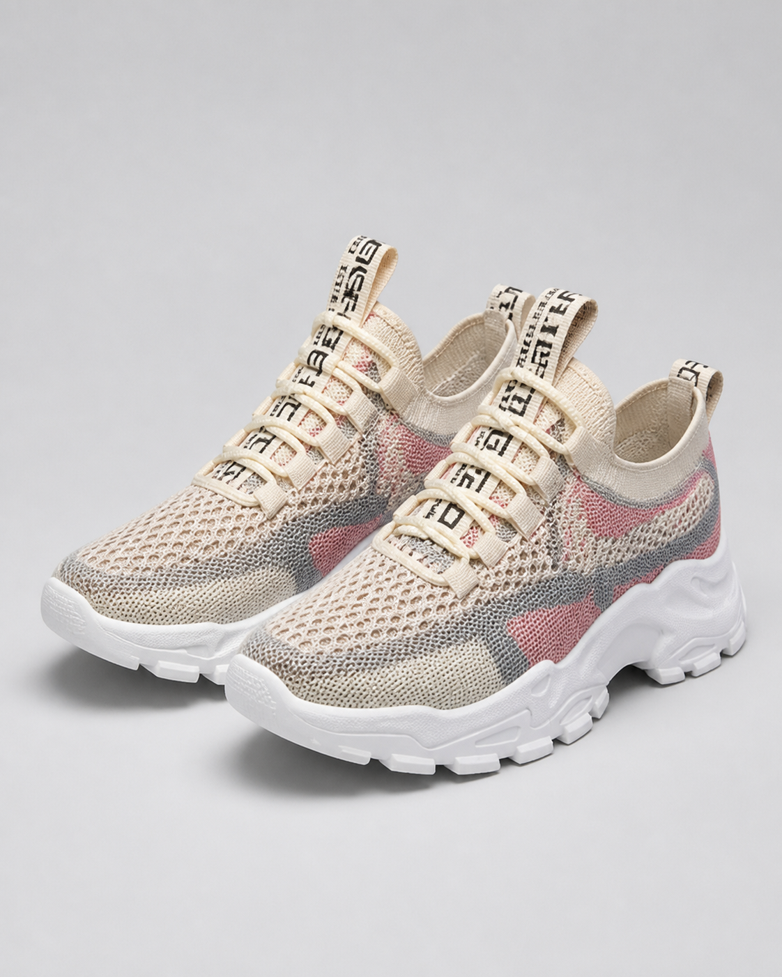 Ondine Breathable Mesh Sneakers | Women's Walking Trainers — Beige — hero