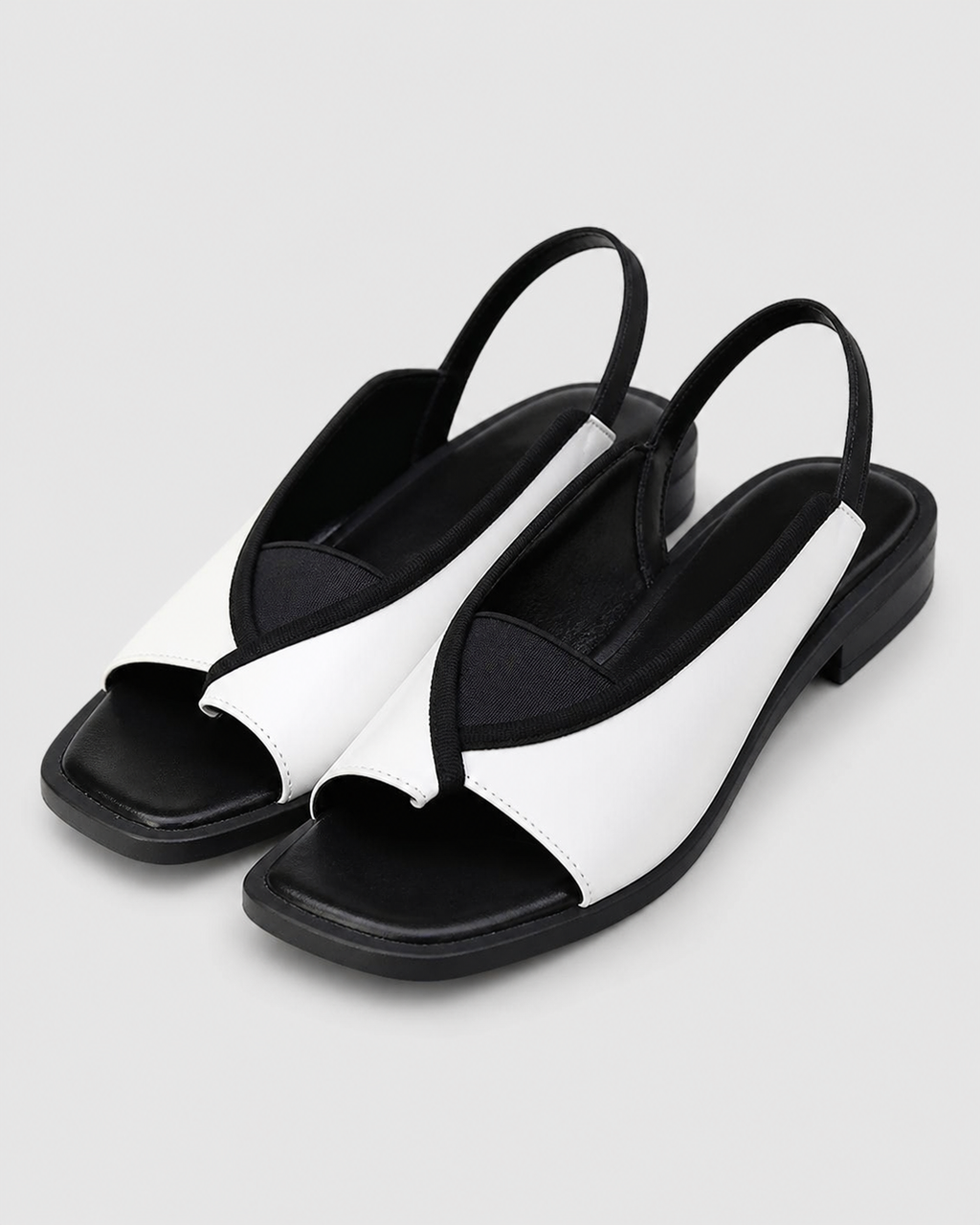 Talia Toe-Loop Slingback Sandals | Women's Flat Summer Sandals — White — hero