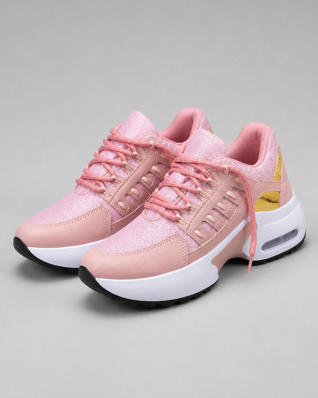 Thea Air-Cushion Platform Sneakers | Women's Running Trainers — Pink — hero