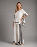 Isabelle Shirt & Shorts Set | Women's Two-Piece Summer Co-Ord — White — threequarter