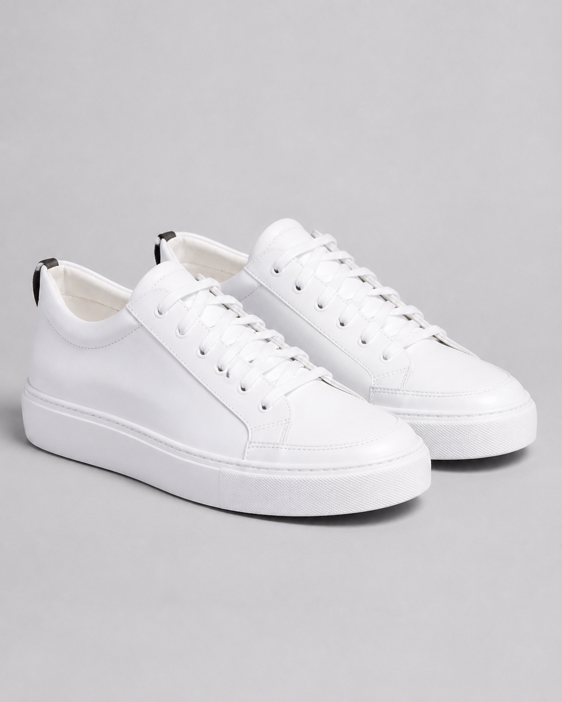 Penny Low-Profile Canvas Sneakers | Women's Lace-Up Flat Trainers — White — hero