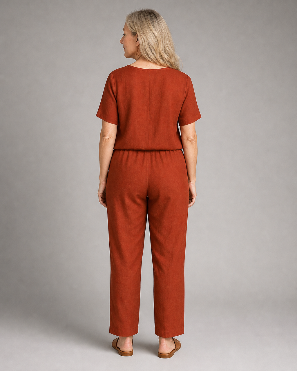Marilyn Waistcoat & Trouser Set | Women's Two-Piece Co-Ord — Red — back