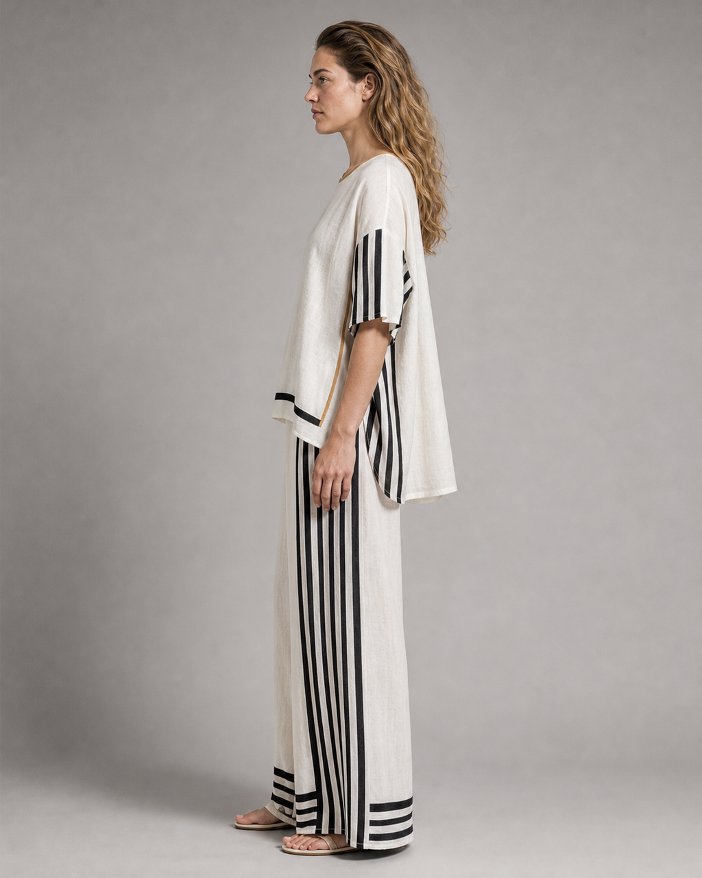 Isabelle Shirt & Shorts Set | Women's Two-Piece Summer Co-Ord — White — side