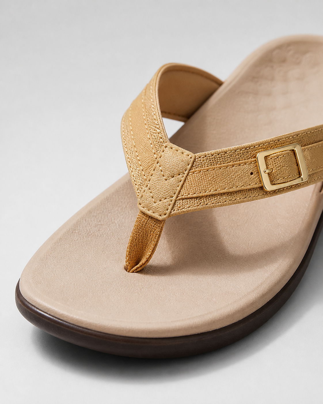 Daryl Cushioned Thong Sandals | Women's Comfort Summer Sandals — Yellow — macro