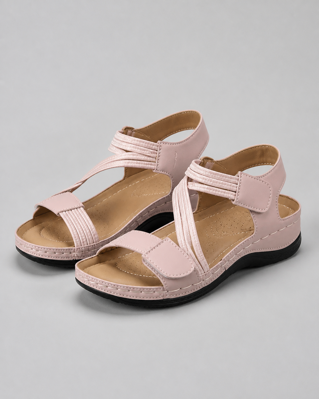 Felice Adjustable-Strap Sandals | Women's Cushioned Comfort Sandals — Pink — hero