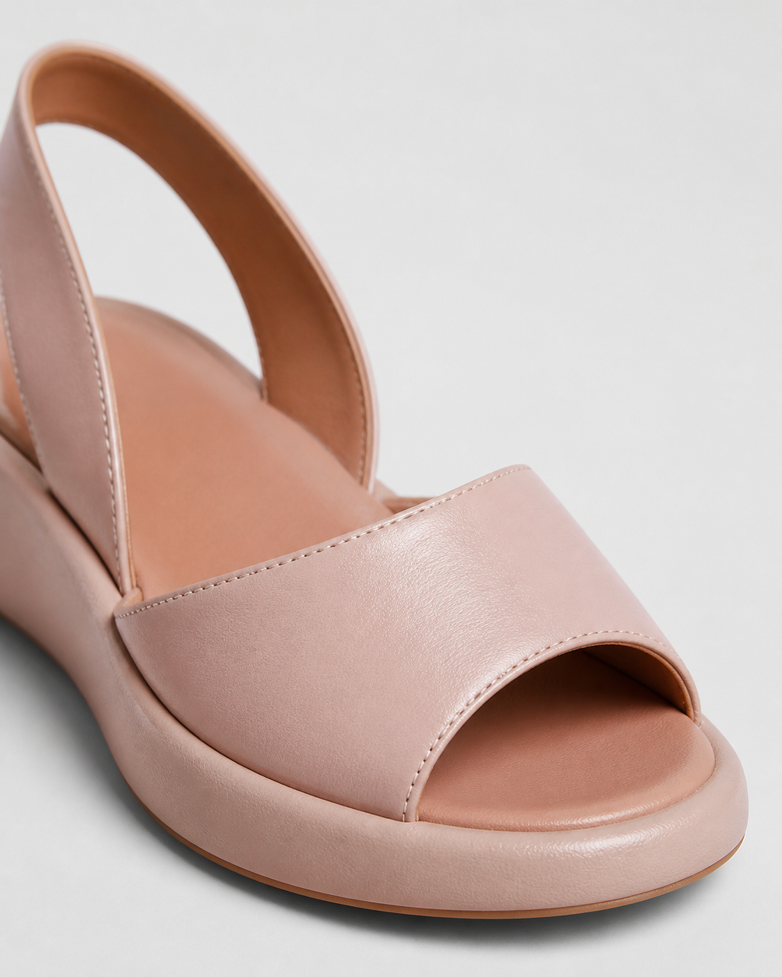 Bondi Peep-Toe Flatform Sandals | Women's Slingback Summer Sandals — Pink — macro