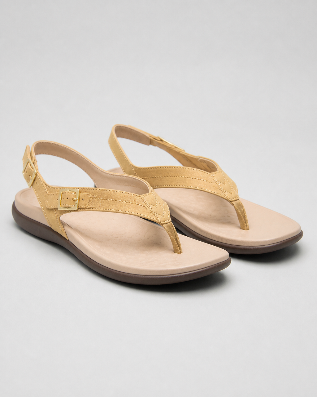 Daryl Cushioned Thong Sandals | Women's Comfort Summer Sandals — Yellow — hero