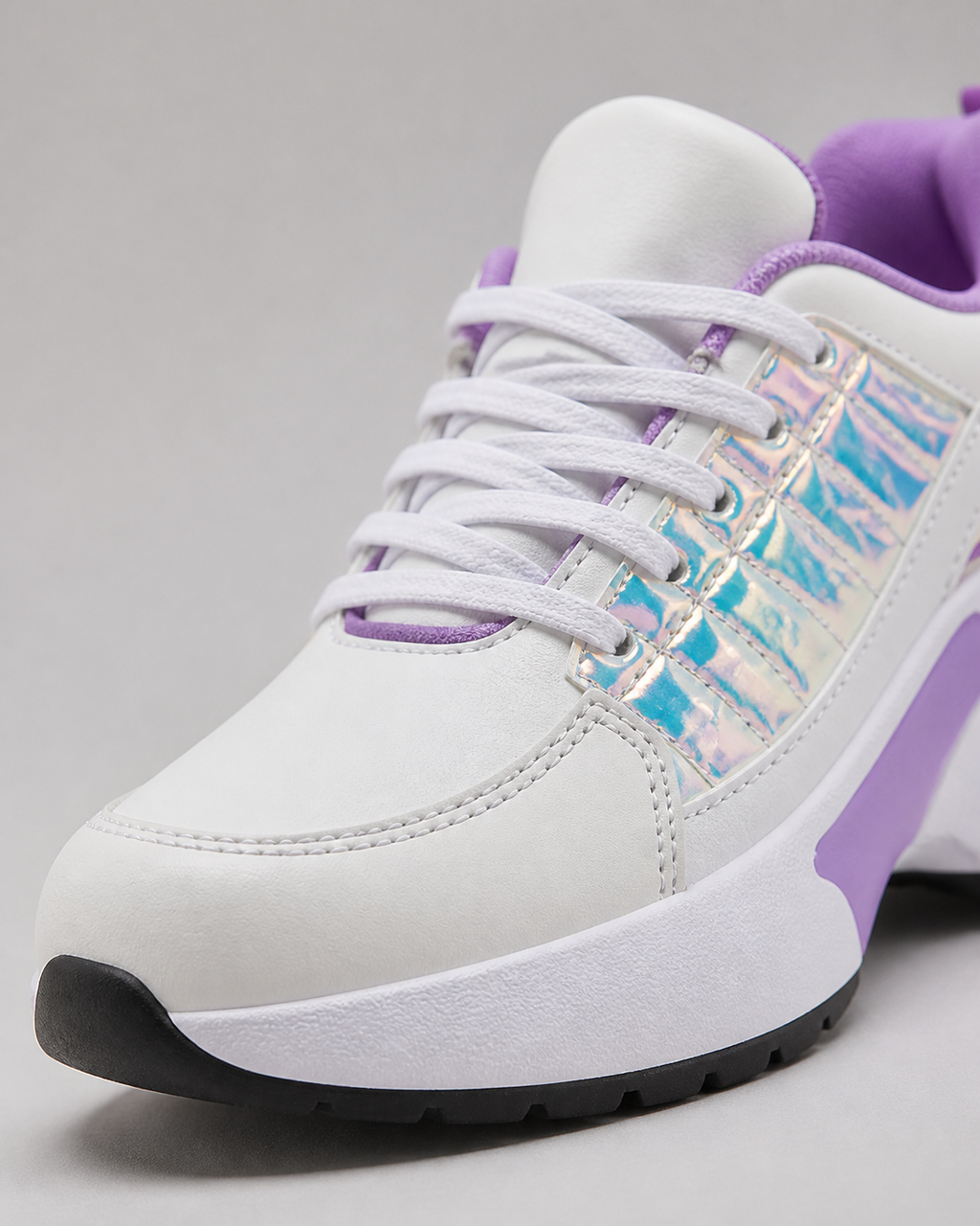 Thea Air-Cushion Platform Sneakers | Women's Running Trainers — Purple — macro