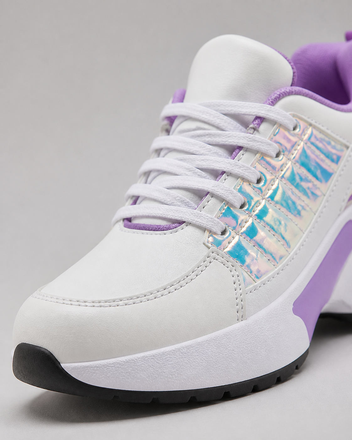 Thea Air-Cushion Platform Sneakers | Women's Running Trainers — Purple — macro
