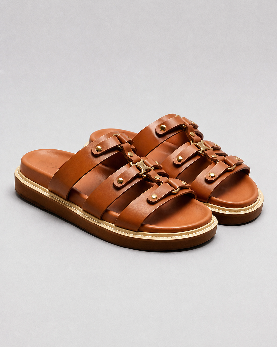 Roma Studded Trail Sandals | Women's Sport Comfort Sandals — Camel — hero