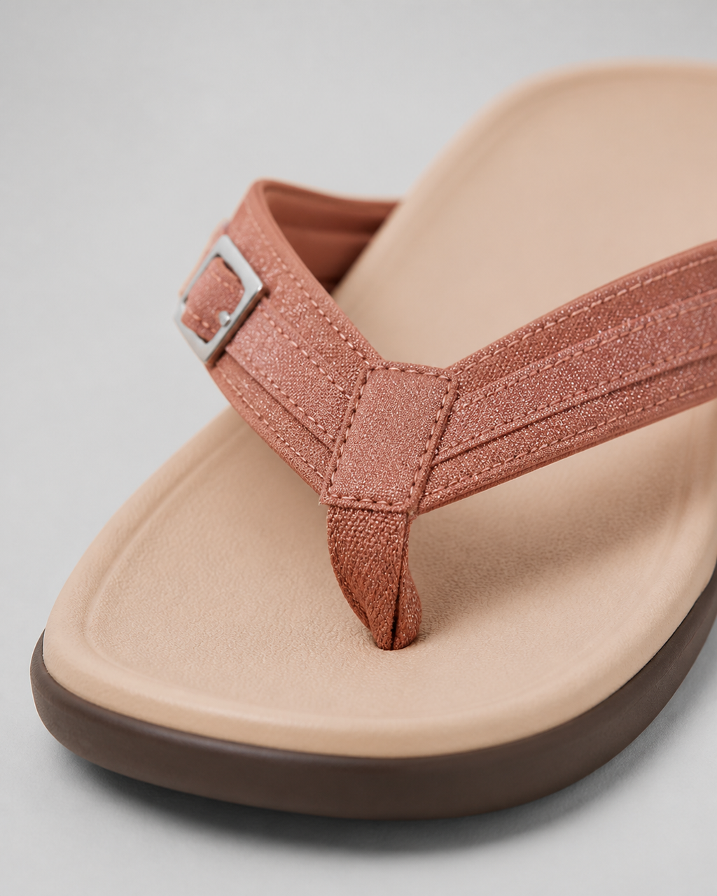 Daryl Cushioned Thong Sandals | Women's Comfort Summer Sandals — Pink — macro