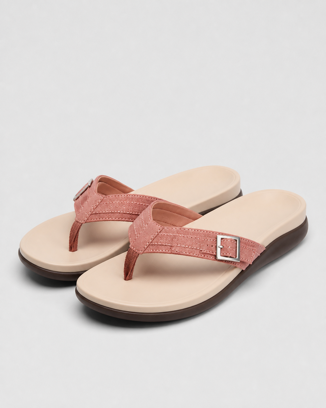 Daryl Cushioned Thong Sandals | Women's Comfort Summer Sandals — Pink — hero