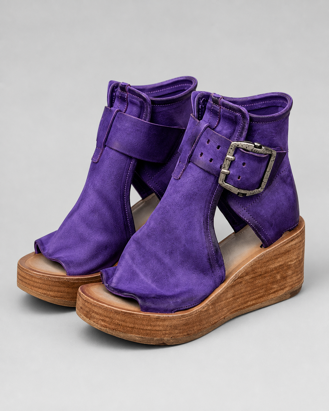 Rosamund Ankle-Strap Wedge Sandals | Women's High Platform Sandals — Purple — hero