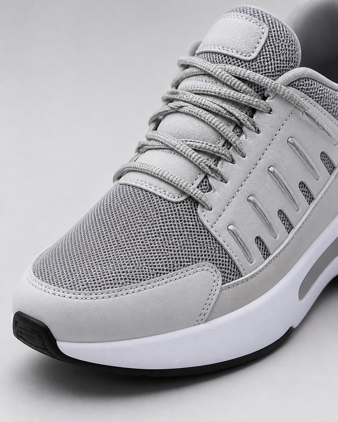 Thea Air-Cushion Platform Sneakers | Women's Running Trainers — Grey — macro