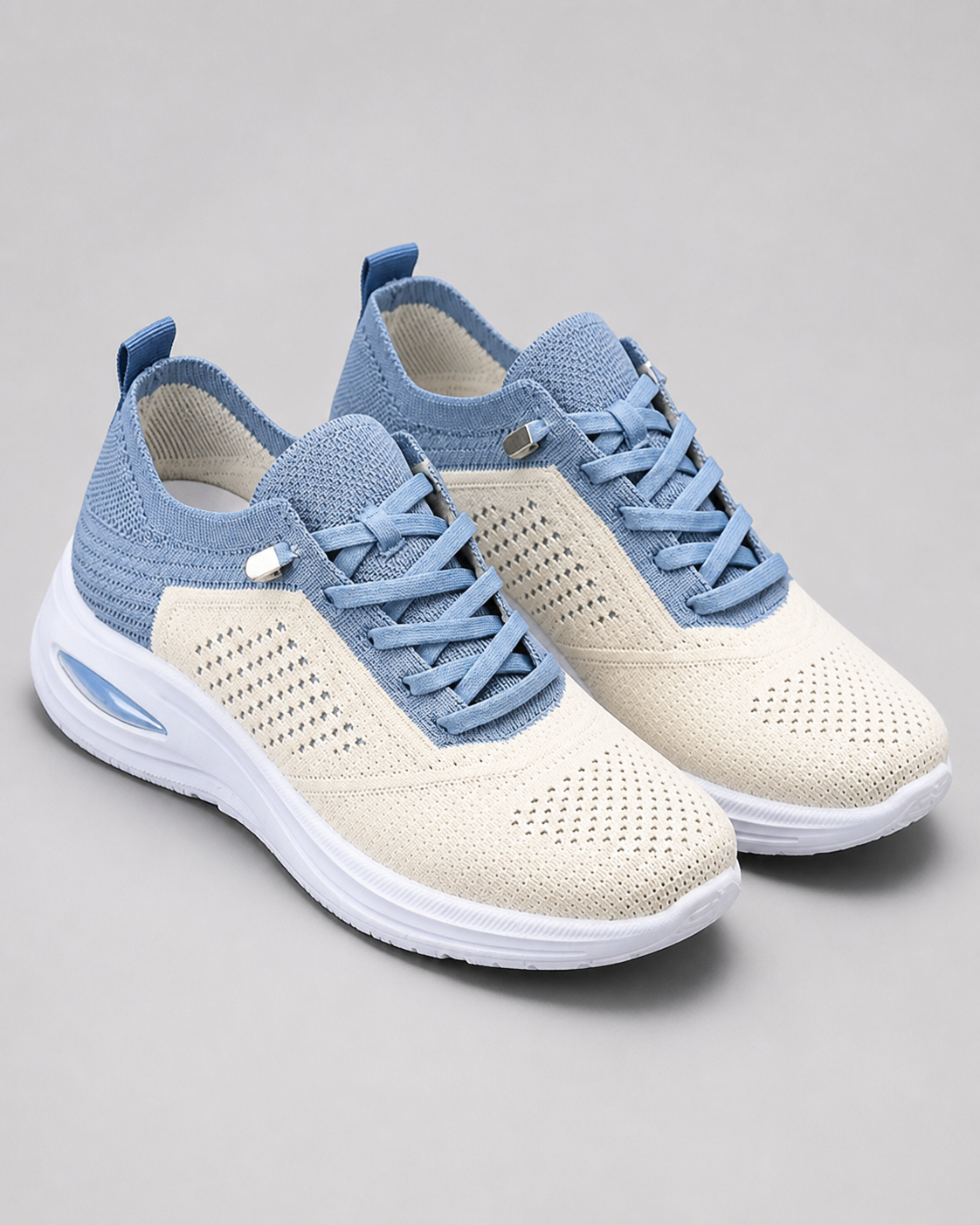 Velra Mesh Slip-On Sneakers | Women's Platform Walking Trainers — Blue — hero