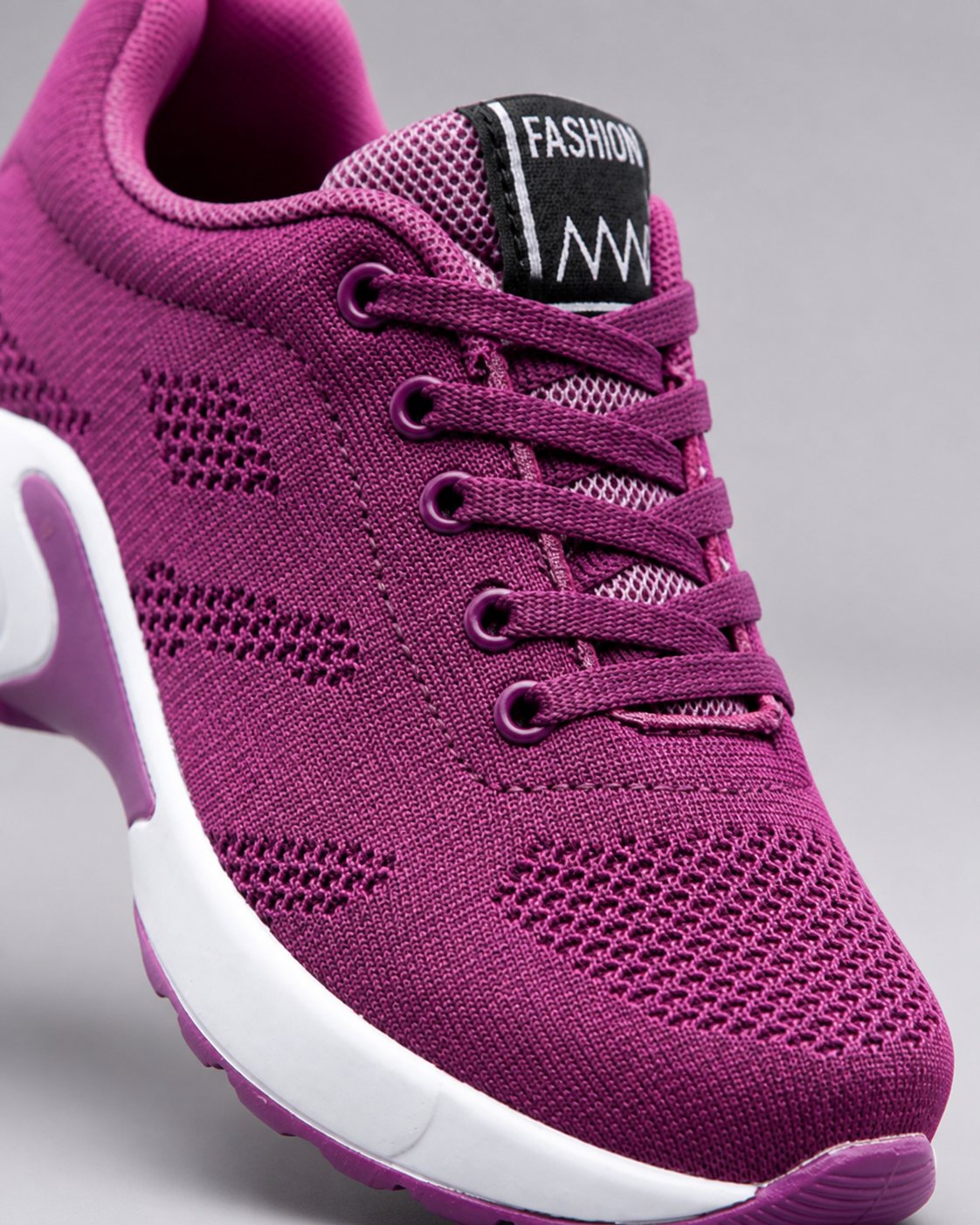 Acacia Air-Cushion Walking Sneakers | Women's Lightweight Trainers — Purple — macro