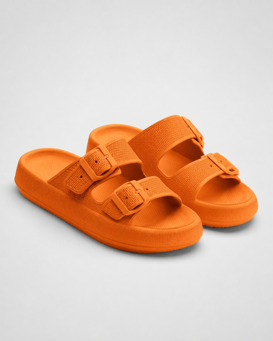Calista Double-Strap Footbed Sandals | Women's Slip-On Sandals — Orange — hero