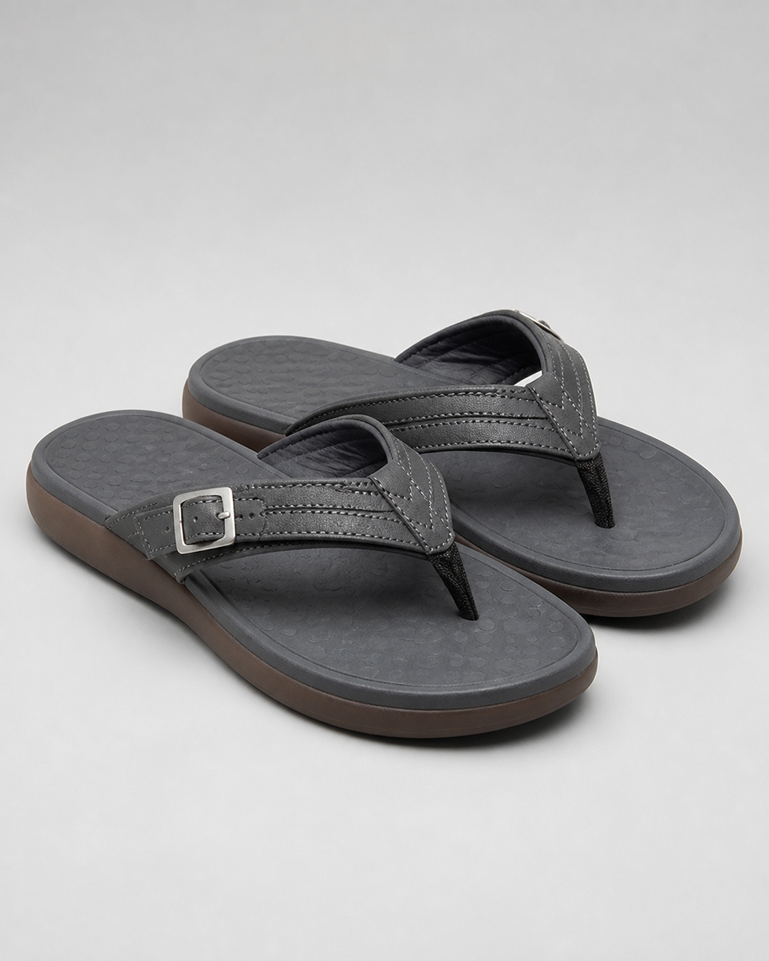 Daryl Cushioned Thong Sandals | Women's Comfort Summer Sandals — Black — hero