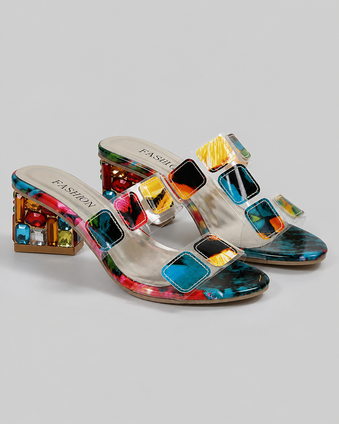 Miami Jewelled Thong Sandals | Women's Embellished Summer Sandals — Multicolored — hero