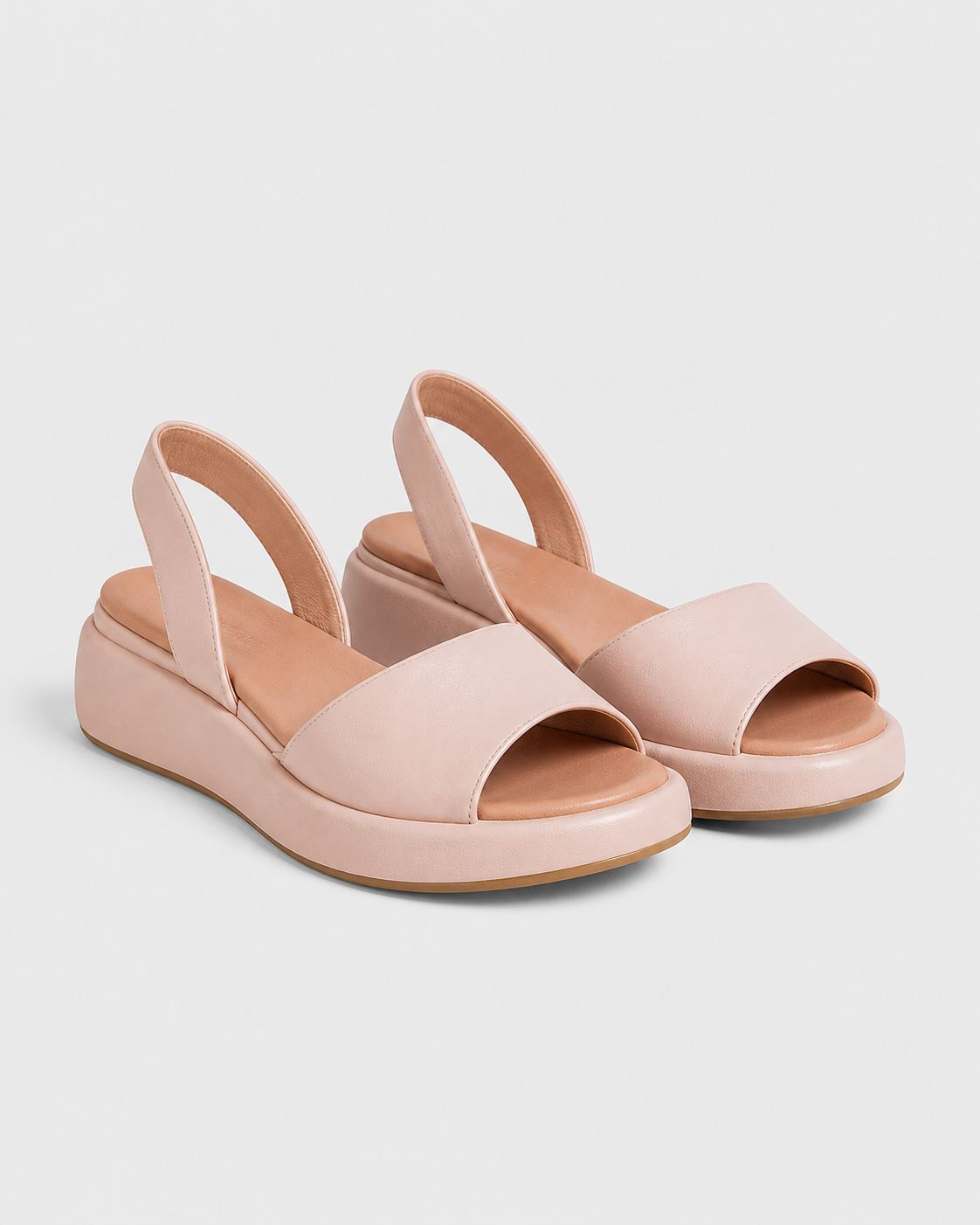 Bondi Peep-Toe Flatform Sandals | Women's Slingback Summer Sandals — Pink — hero