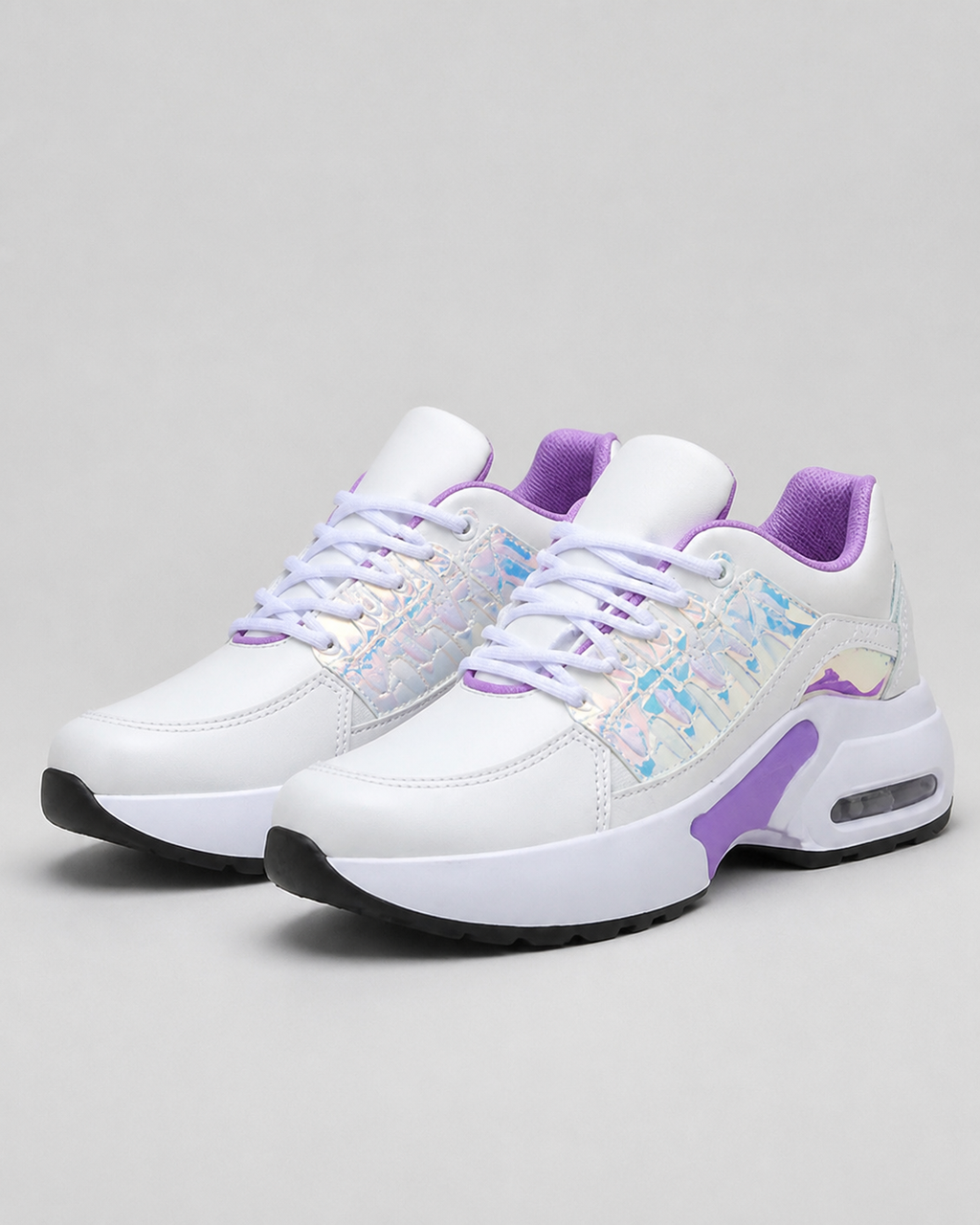 Thea Air-Cushion Platform Sneakers | Women's Running Trainers — Purple — hero