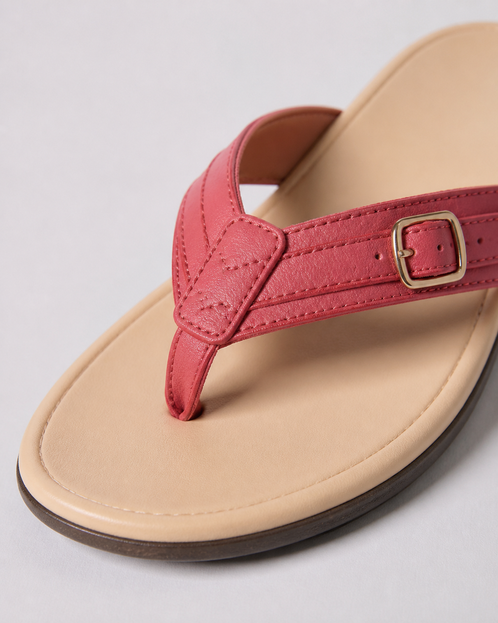 Lani Everyday Thong Sandals | Women's Flat Summer Sandals — Red — macro