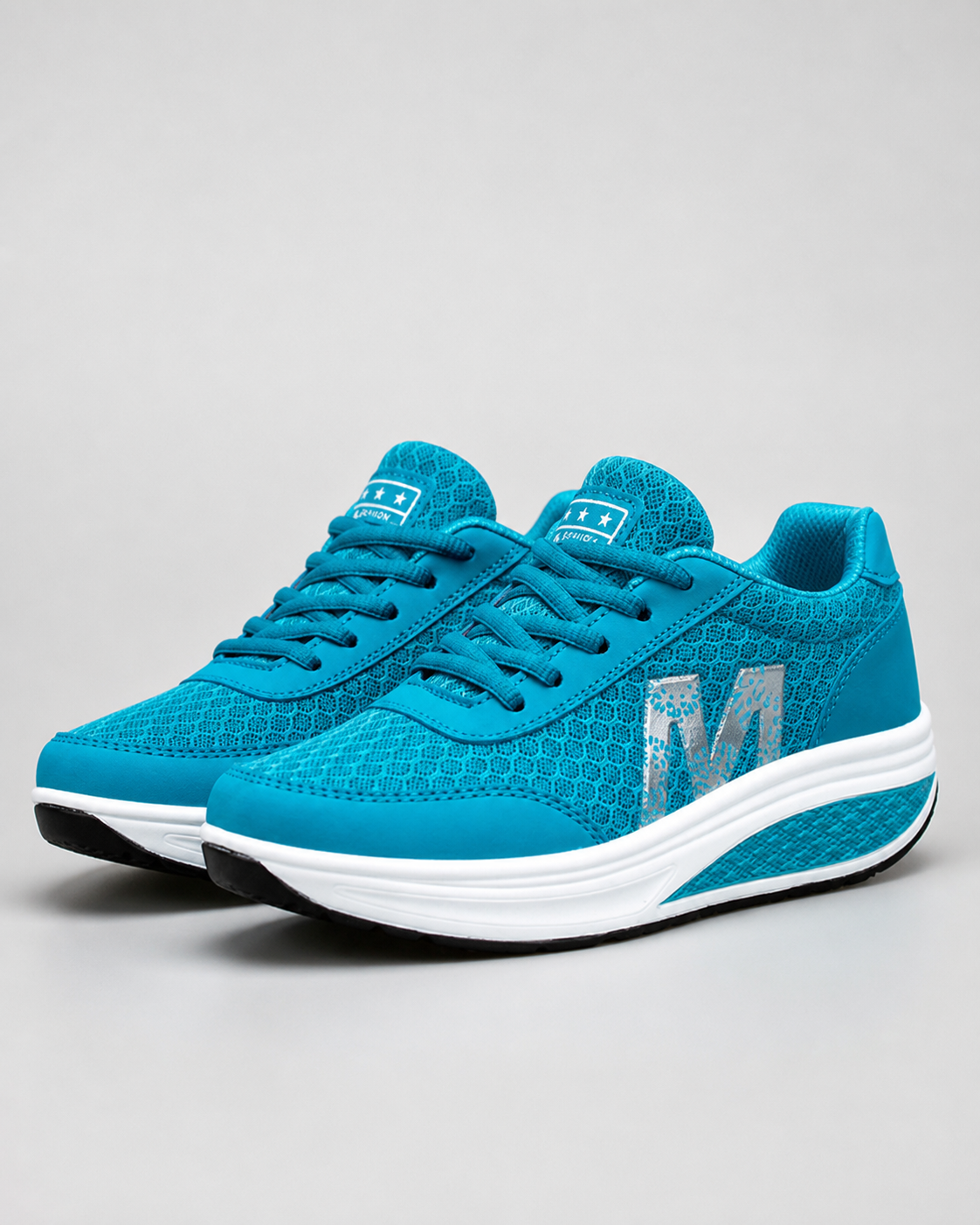 Skyler Platform Walking Sneakers | Women's Cushioned Trainers — Blue — hero