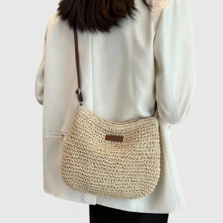 Mercy crochet zip-top hobo shoulder bag