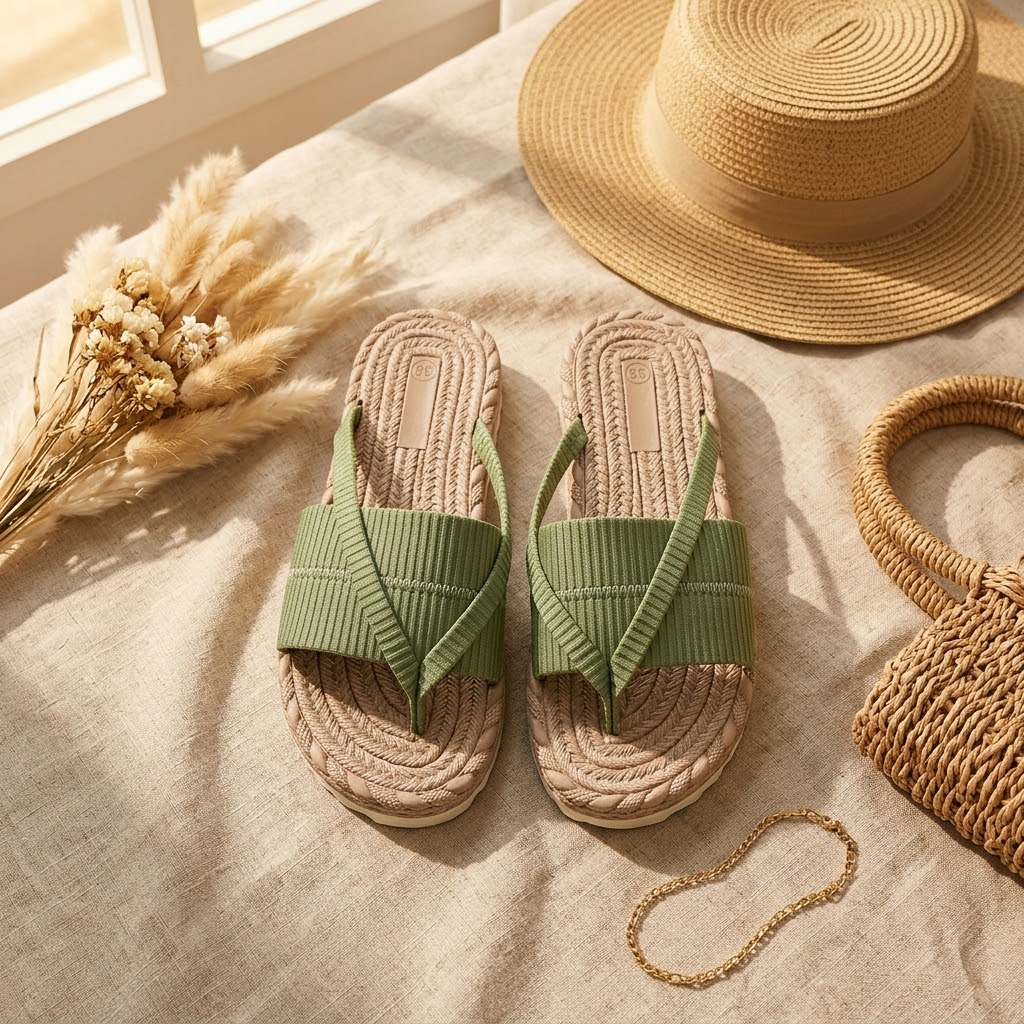 Wrenley Cross-Strap Espadrille Slides | Women's Slip-On Sandals