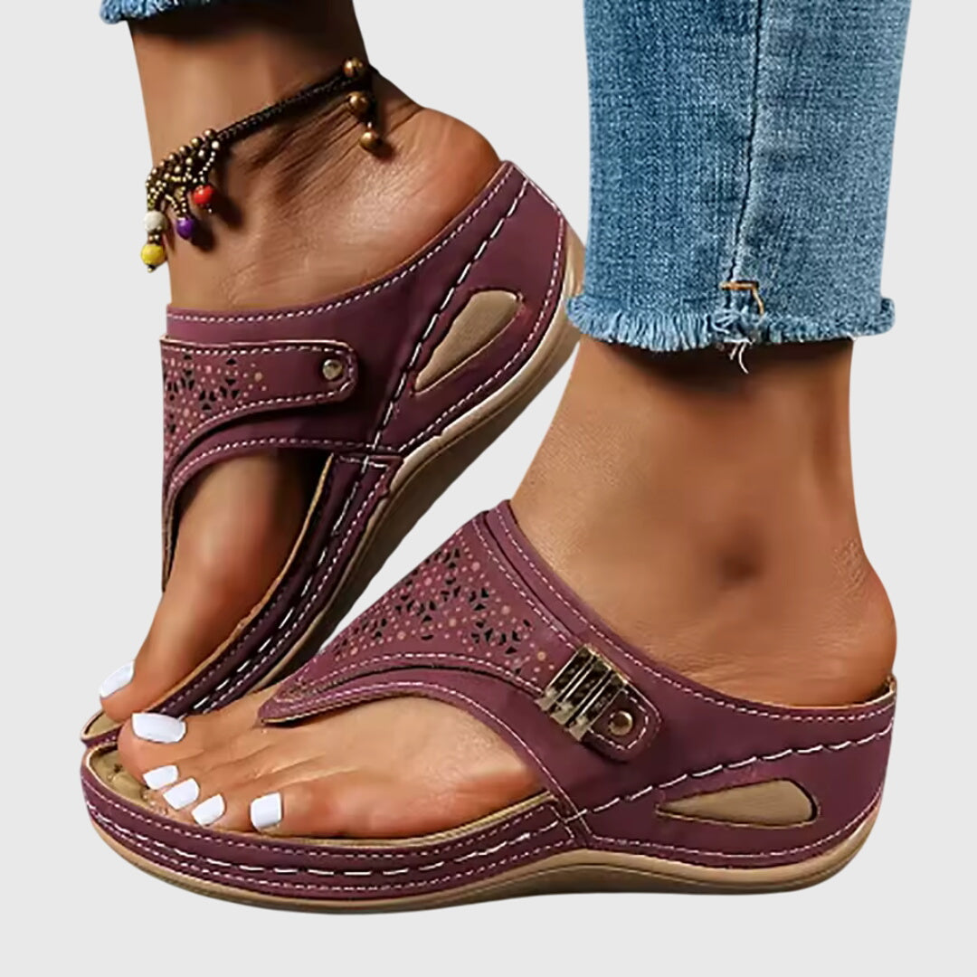 Xaria Beaded Wedge Sandals | Women's Toe-Post Platform Sandals