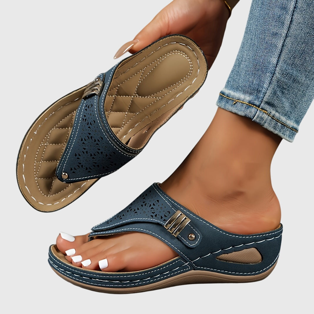 Xaria Beaded Wedge Sandals | Women's Toe-Post Platform Sandals